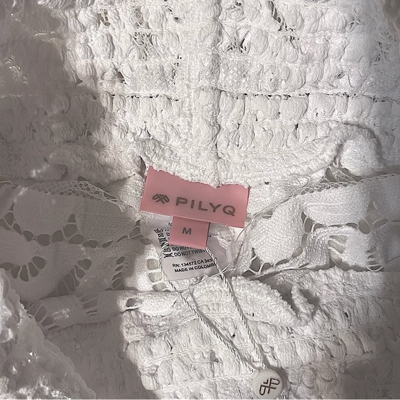 New Girls Pilyq Scalloped Lace Swimsuit Cover Pants Medium - Picture 3 of 7